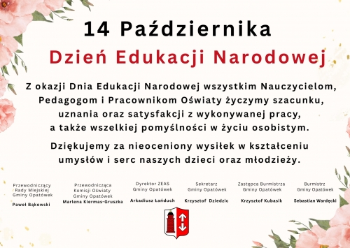 obrazek wwseugzne życzenia z okazji Dnia Edukacji Narodowej wiecej