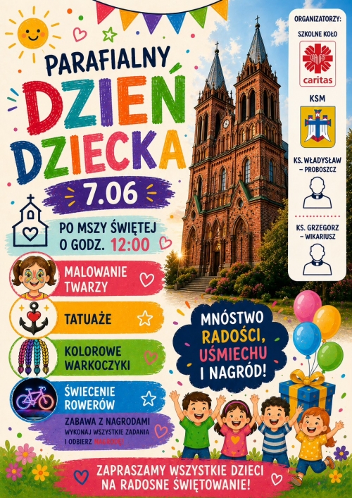 Zdjęcie do aktualności: PARAFIALNY DZIEŃ DZIECKA wiecej