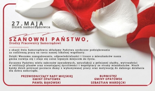 Zdjęcie do aktualności: Serdeczne życzenia z okazji Dnia Samorządowca wiecej
