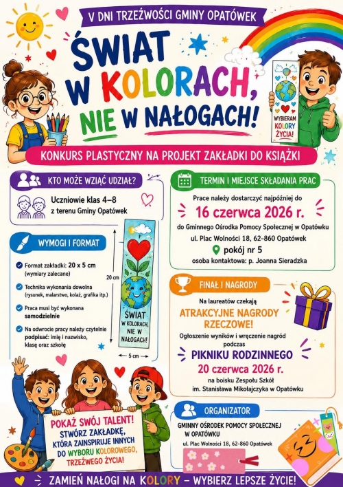 Zdjęcie do aktualności: ŚWIAT W KOLORACH, NIE W NAŁOGACH! wiecej