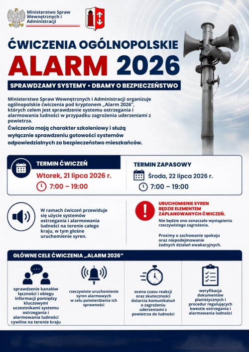Zdjęcie do aktualności: Alarm 2026 wiecej